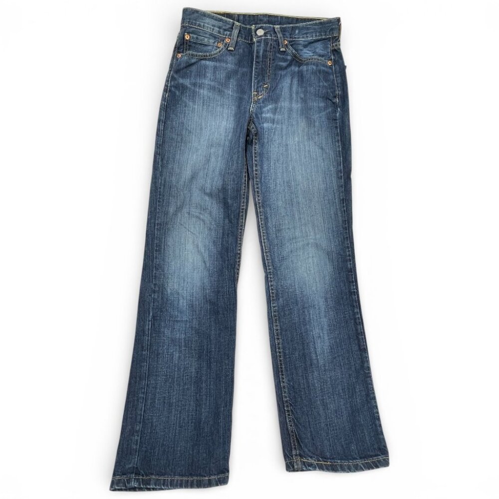 Levi's 514 Straight Leg Blue Denim Jeans Mid-Rise Men's 29x27